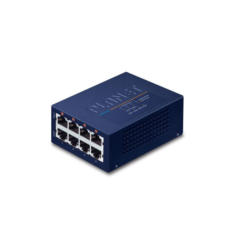 PLANET UPOE-400 commutateur réseau Fast Ethernet (10/100) Connexion Ethernet, supportant l'alimentation via ce port (PoE) Bleu