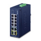 PLANET Industrial 8-Port 10/100TX + Non-géré Fast Ethernet (10/100) Bleu