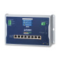 PLANET IP30, IPv6/IPv4, L2+ 8-Port Géré L2/L2+ Connexion Ethernet, supportant l'alimentation via ce port (PoE) Noir, Gris