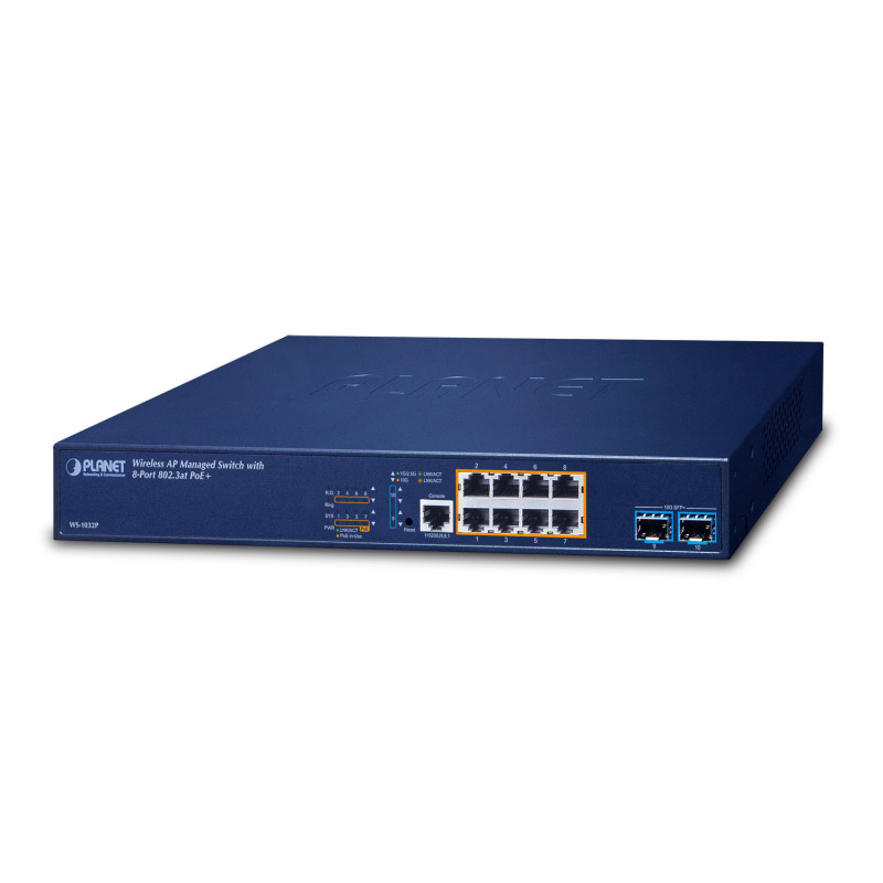 PLANET Wireless AP Managed Switch Géré Gigabit Ethernet (10/100/1000) Connexion Ethernet, supportant l'alimentation via ce port