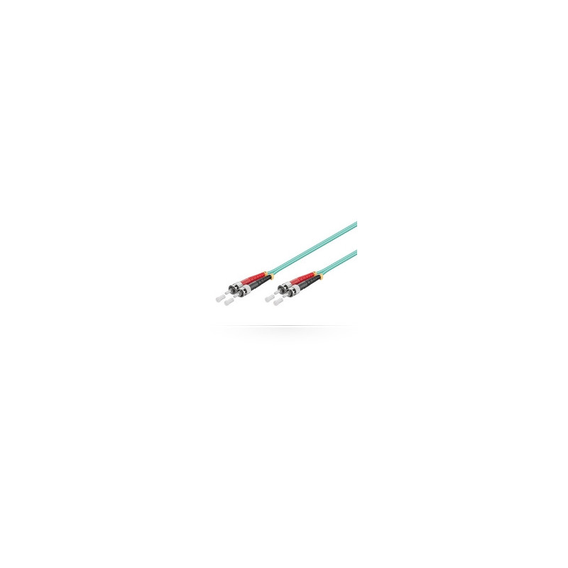 Microconnect 5m, ST/UPC - ST/UPC câble de fibre optique 0,5 m OM3 Bleu