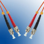 Microconnect ST/PC-ST/PC 10M câble de fibre optique Orange