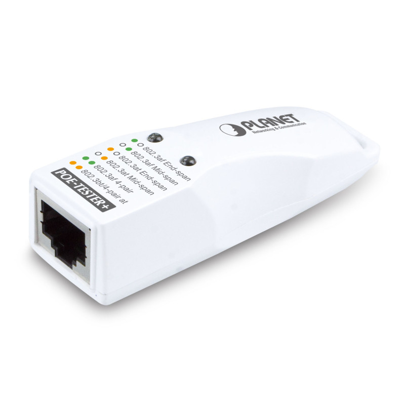 PLANET IEEE802.3bt/at/af POE Tester Testeur PoE Blanc