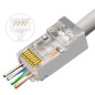 Lanview AWG23-24 stranded/solid connecteur de fils RJ45 Transparent