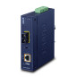 PLANET IP30 Industrial 10/100/1000BAS convertisseur de support réseau 1000 Mbit/s Bleu