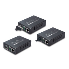 PLANET 10/100/1000BASE-T to convertisseur de support réseau 2000 Mbit/s 1310 nm Noir