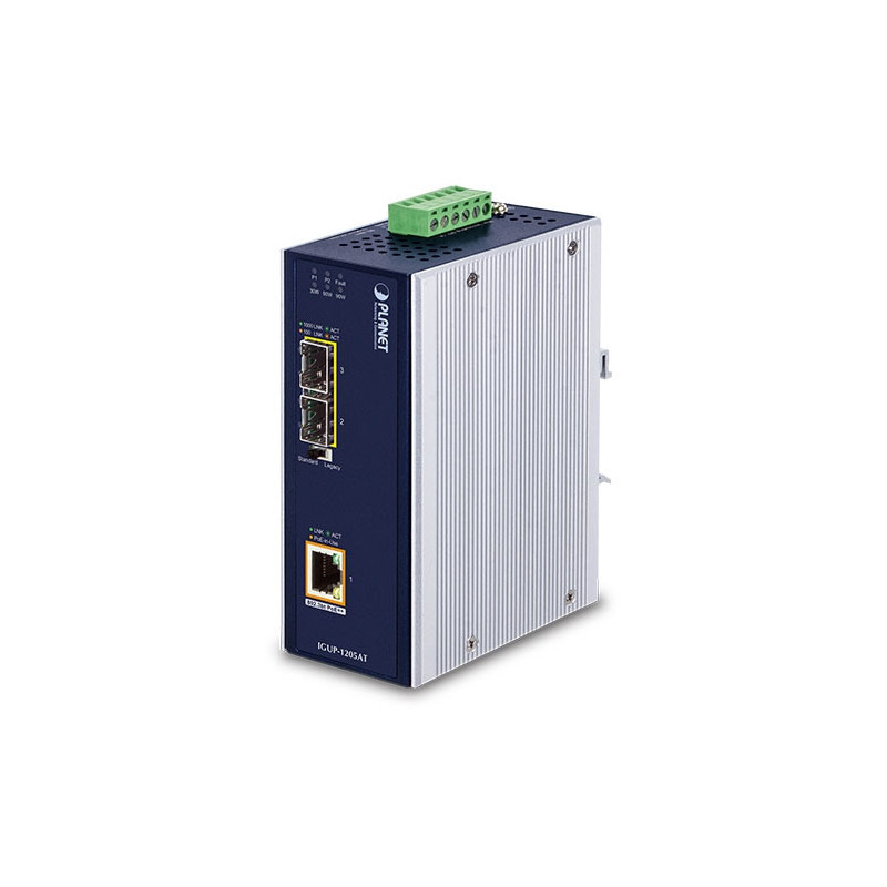 PLANET IGUP-1205AT convertisseur de support réseau 1000 Mbit/s Multimode, Monomode Bleu