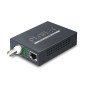 PLANET 1-port 10/100/1000T Ethernet convertisseur de support réseau 300 Mbit/s Noir