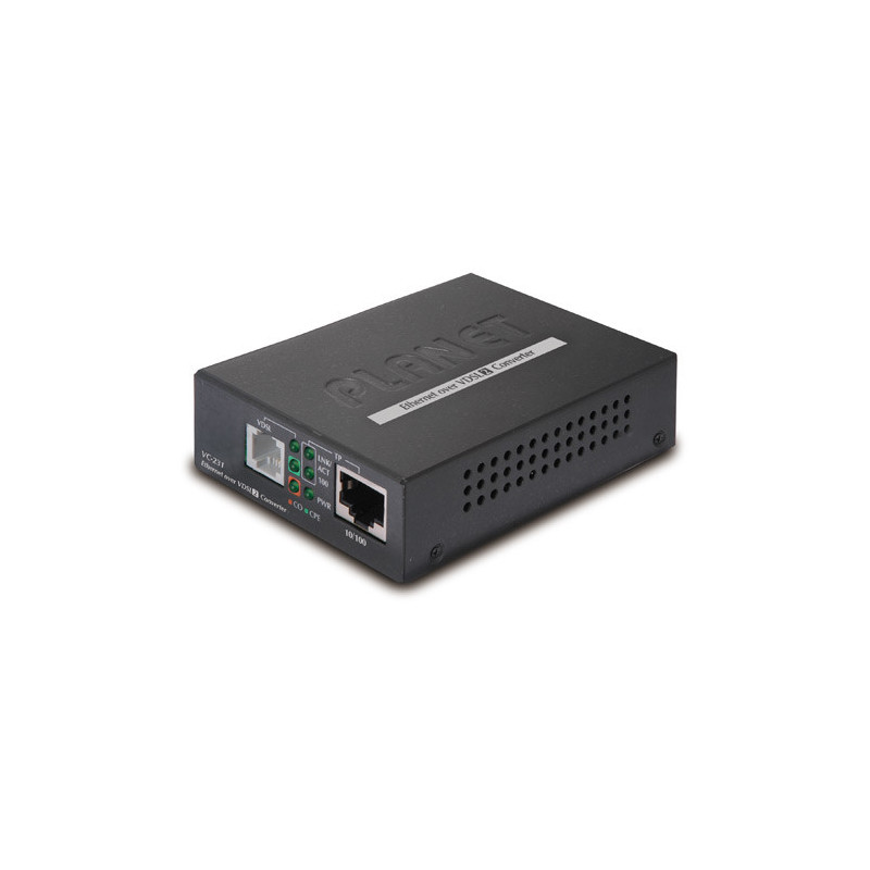 PLANET VC-231 convertisseur de support réseau 100 Mbit/s Noir