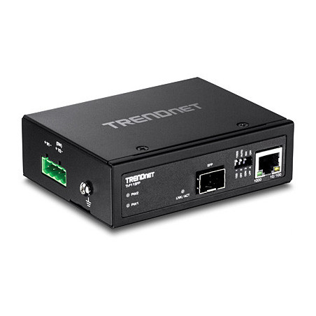 Trendnet TI-F11SFP convertisseur de support réseau 1000 Mbit/s Noir
