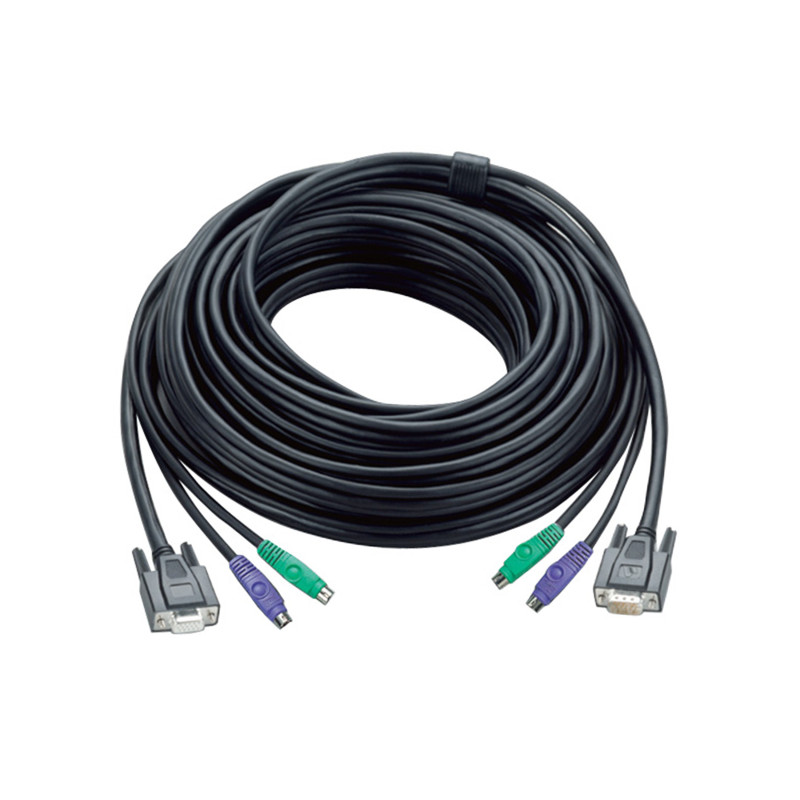 ATEN 30ft PS/2 câble kvm Noir 10 m