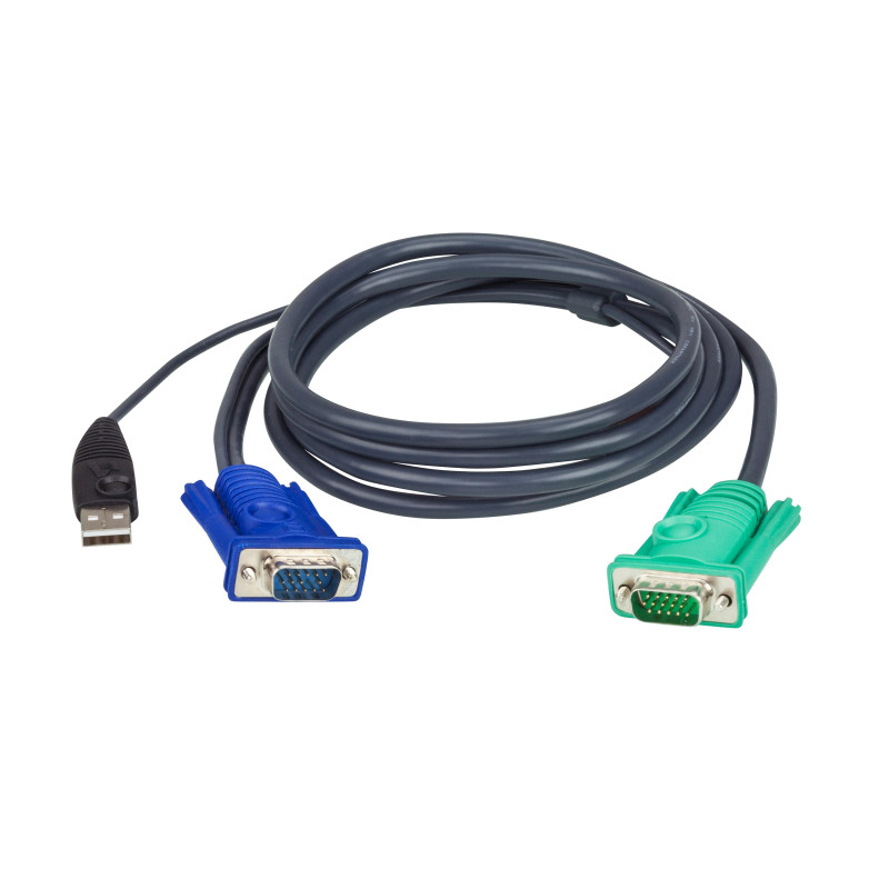 ATEN Câble KVM USB 1,8m avec SPHD 3 en 1