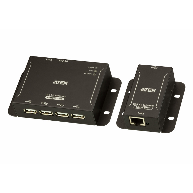 ATEN Système d'extension CAT 5 USB 2.0 à 4 Ports (jusqu'à 50 m)