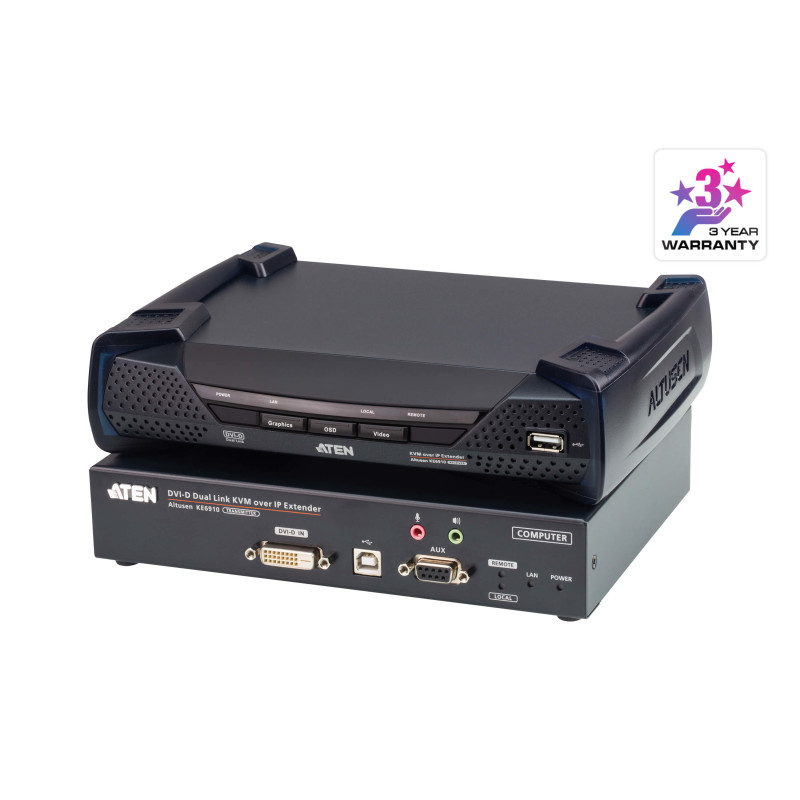 ATEN Système d'extension KVM 2K DVI-D Dual Link sur IP