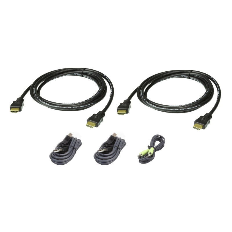 ATEN Kit de câbles KVM sécurisé deux affichages HDMI USB 1,8 M