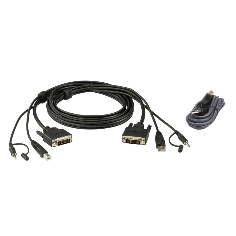 ATEN Kit de câbles KVM sécurisé DVI-D Dual Link USB 1,8 M