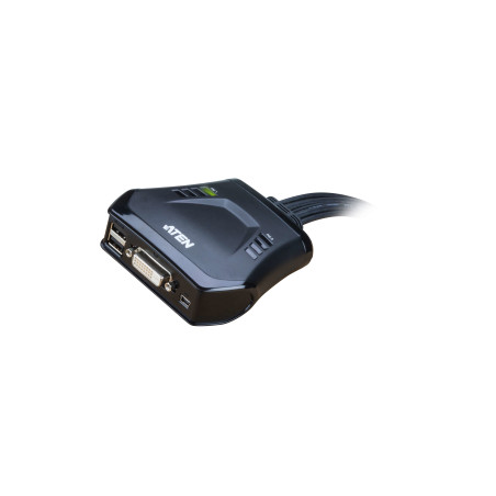 ATEN Commutateur KVM câble DVI USB 2 ports avec sélecteur de port distant