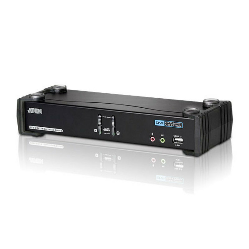 ATEN Commutateur KVMP™ DVI Dual Link/audio CH7.1 USB 2 ports