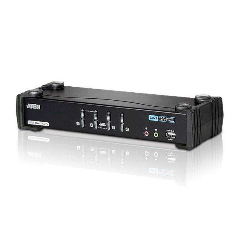 ATEN Commutateur KVMP™ DVI Dual Link/audio USB 4 ports