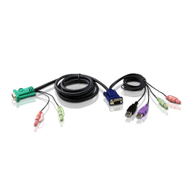 ATEN USB KVM Cable câble kvm Noir 3 m