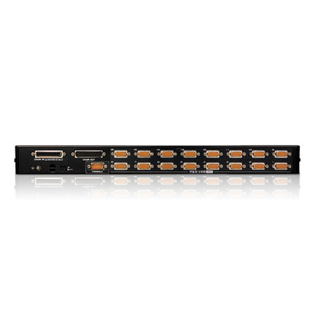 ATEN Commutateur KVM VGA USB PS/2 16 ports avec port de connexion en chaîne avec prise en charge des périphériques USB