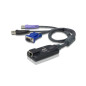 ATEN Adaptateur KVM de support virtuel VGA USB avec prise en charge des smart card