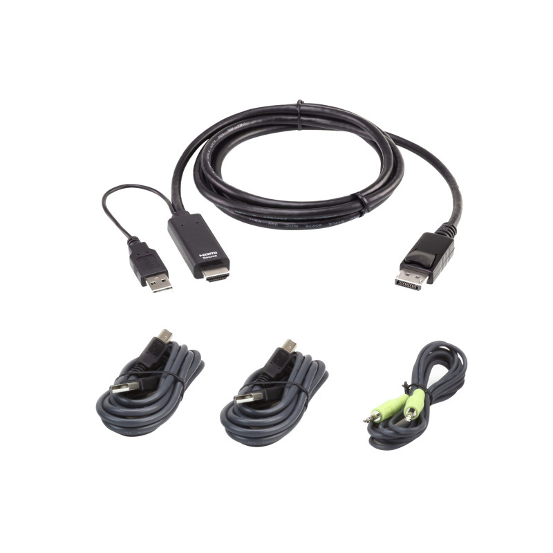 ATEN Kit de câbles KVM USB universels et sécurisés de 1.8 M