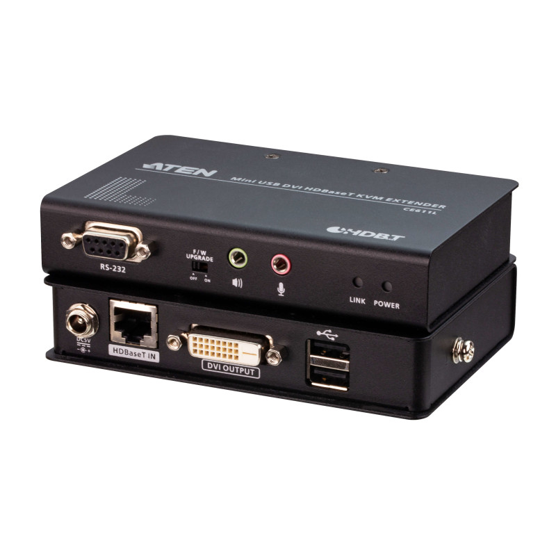 ATEN Mini système d'extension KVM USB DVI HDBaseT™ (1920 x 1200 à 100 m)