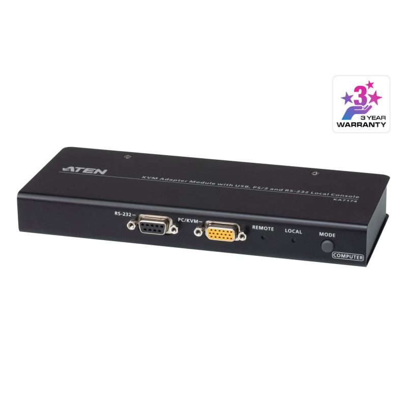 ATEN Module adaptateur KVM avec USB, PS/2, et Console locale RS-232