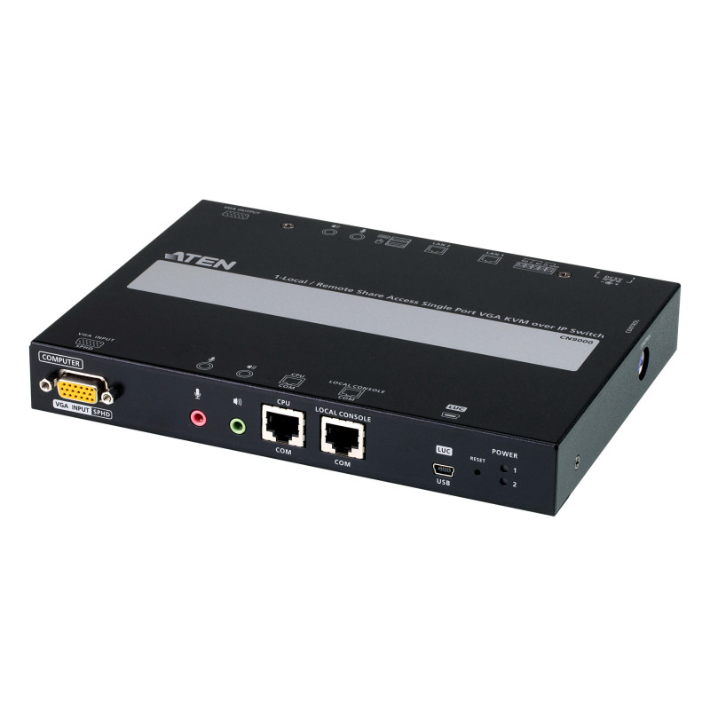 ATEN 1 Commutateur KVM VGA à un port sur IP accès de partage local/distant