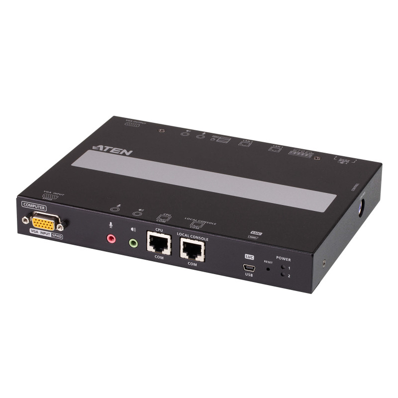 ATEN 1 commutateur KVM sur IP VGA à port unique avec accès partagé local/distant