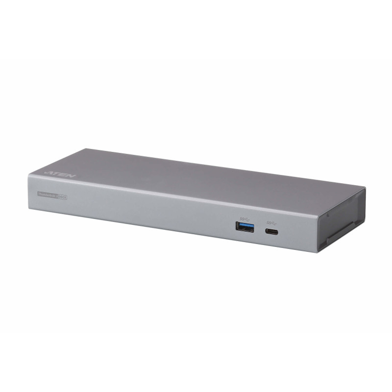 ATEN UH7230-AT-G station d'accueil Avec fil Thunderbolt 3 Argent