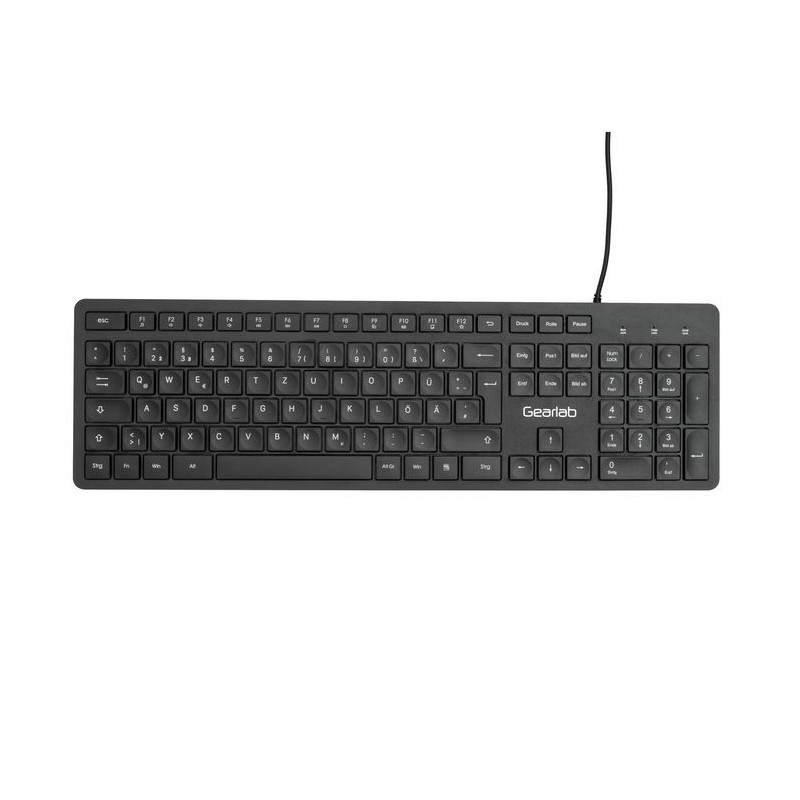 Gearlab GLB211402 clavier USB QWERTZ Allemand Noir