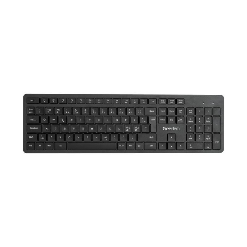 Gearlab GLB212102 clavier RF sans fil QWERTY Nordique Noir