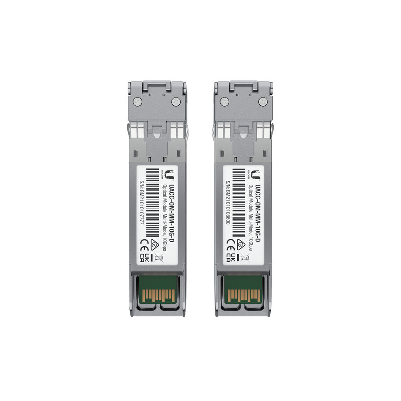 Ubiquiti Networks UACC-OM-MM-10G-D-2 module émetteur-récepteur de réseau Fibre optique 10000 Mbit/s 850 nm