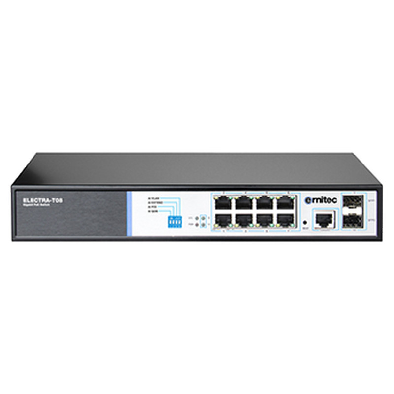 Ernitec ELECTRA-T08 commutateur réseau Géré Gigabit Ethernet (10/100/1000) Connexion Ethernet, supportant l'alimentation via ce