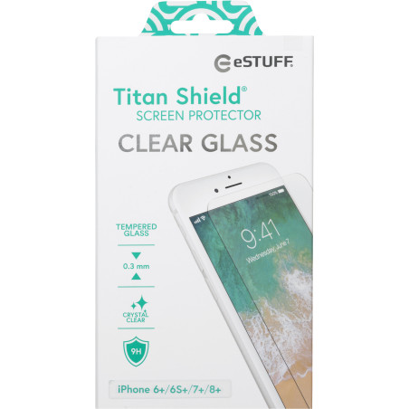 eSTUFF Apple iPhone 6+/6S+/7+/8+ Clea Protection d'écran transparent 1 pièce(s)