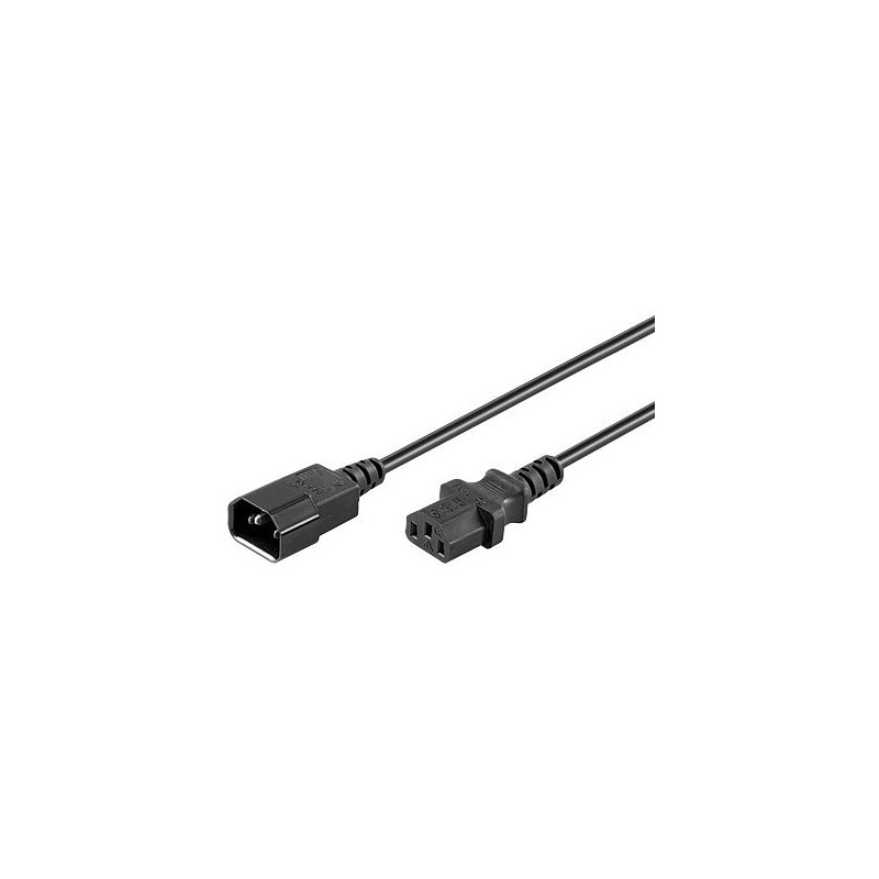 Microconnect PE040615 câble électrique Noir 1,5 m Coupleur C13 Coupleur C14