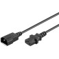 Microconnect PE040615 câble électrique Noir 1,5 m Coupleur C13 Coupleur C14