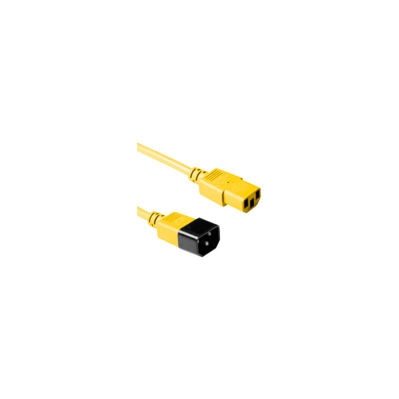 Microconnect PE040618Y câble électrique Jaune 1,8 m Coupleur C13 Coupleur C14