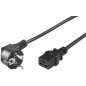 Microconnect PE0771902 câble électrique Noir 1,8 m CEE7/7 Coupleur C19