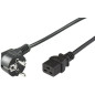 Microconnect PE0771901 câble électrique Noir 1 m CEE7/7 Coupleur C19