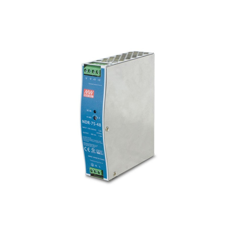 PLANET PWR-75-48 unité d'alimentation d'énergie 75 W Bleu, Gris