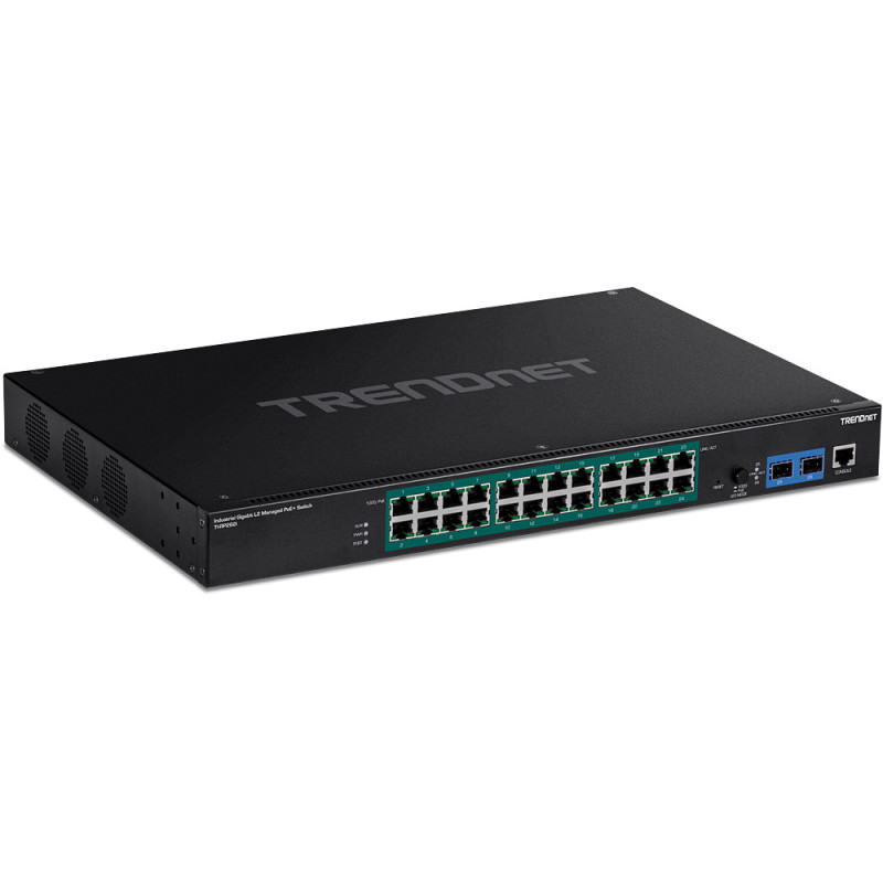 Trendnet TI-RP262i Géré L2 Gigabit Ethernet (10/100/1000) Connexion Ethernet, supportant l'alimentation via ce port (PoE) 1U