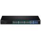 Trendnet TPE-5028WS commutateur réseau Géré Gigabit Ethernet (10/100/1000) Connexion Ethernet, supportant l'alimentation via ce