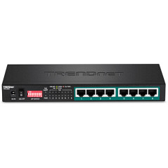 Trendnet TPE-LG80 commutateur réseau Non-géré Gigabit Ethernet (10/100/1000) Connexion Ethernet, supportant l'alimentation via