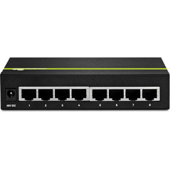 Trendnet TPE-TG80G commutateur réseau Non-géré Connexion Ethernet, supportant l'alimentation via ce port (PoE) Noir