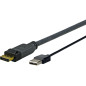 Vivolink PRODPUSB1 câble vidéo et adaptateur 1 m DisplayPort USB Type-A Noir