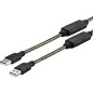 Vivolink PROUSBAA15 câble USB 15 m USB 2.0 USB A Noir, Transparent