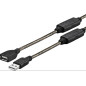 Vivolink PROUSBAAF10 câble USB 10 m USB 2.0 USB A Noir, Transparent